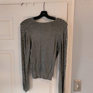 sleeve sparkle light sweater